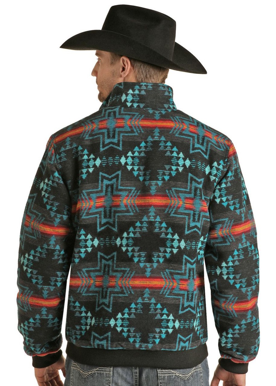 Men * | Best Sellers Rock & Roll Aztec Bomber Jacket