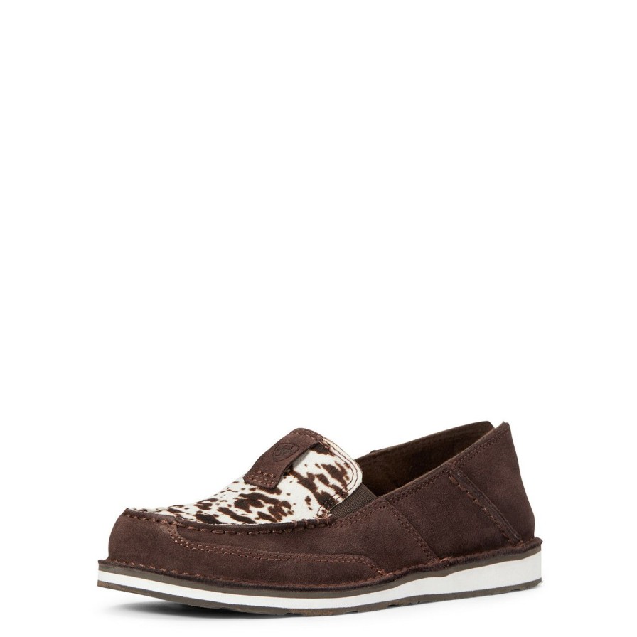 Women * | Best Sellers Ariat Brown Suede Hair On Cruiser