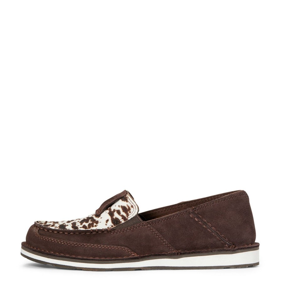 Women * | Best Sellers Ariat Brown Suede Hair On Cruiser