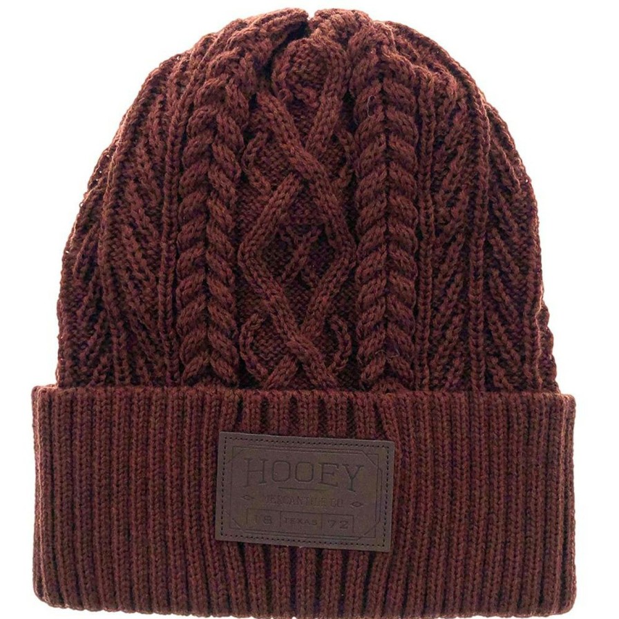 Accessories * | Less Expensive Hooey Ladies Maroon Beanie