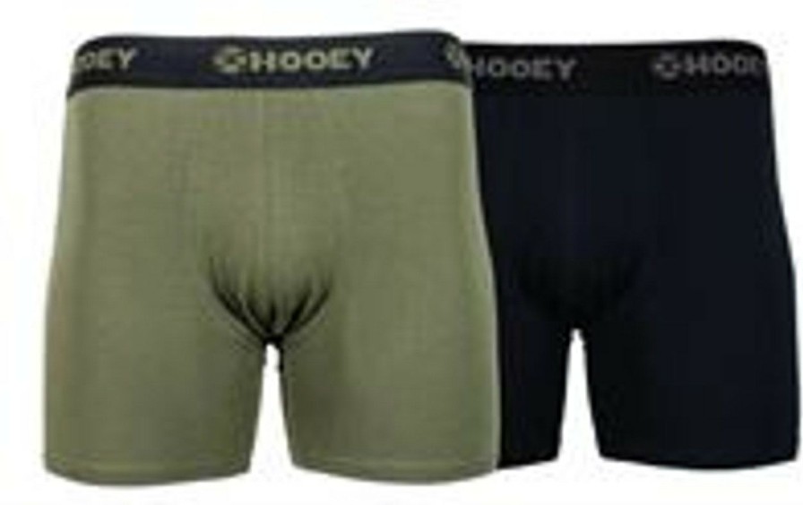 Accessories * | Opening Sales Hooey Briefs 2Pk Olive And Black