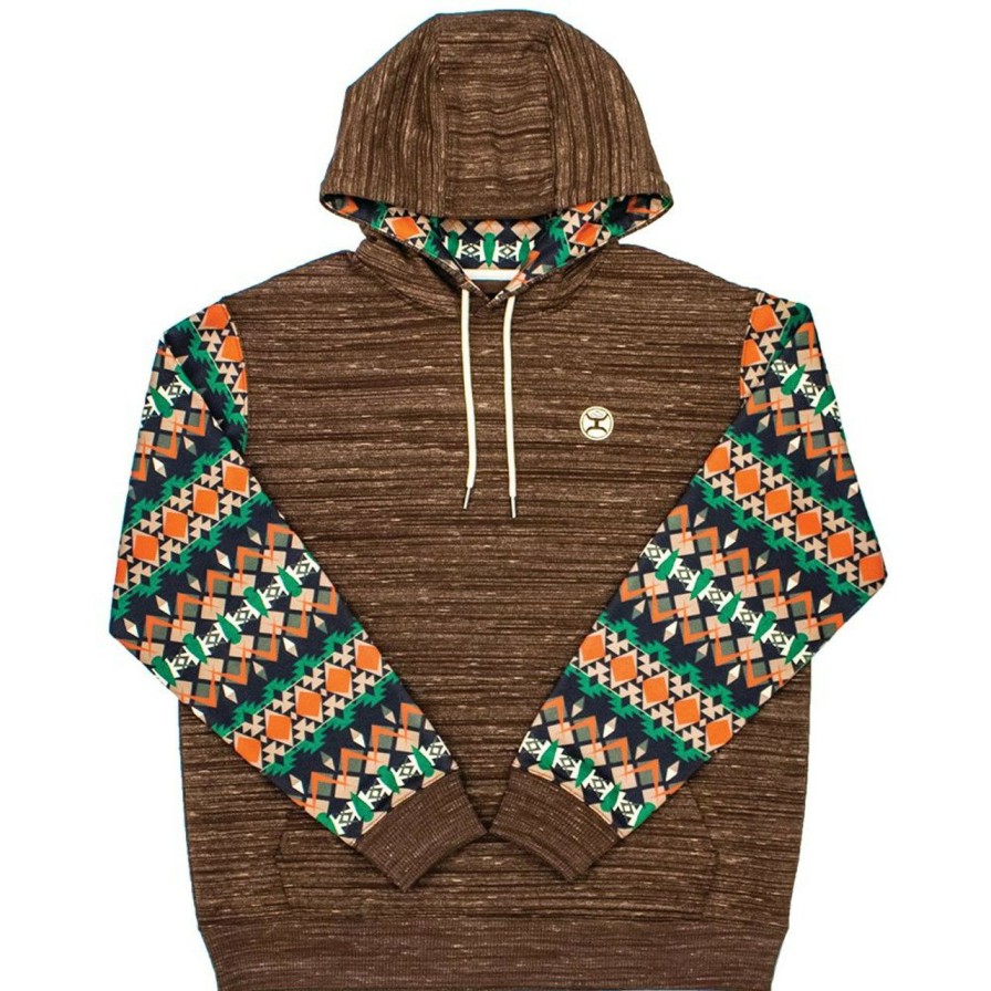 Hooey * | Gift Selection Hooey Men'S Brown Aztec Hoodie