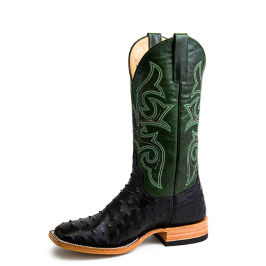 Men * | Outlet Horse Power Top Hand Black Full Quill Boot