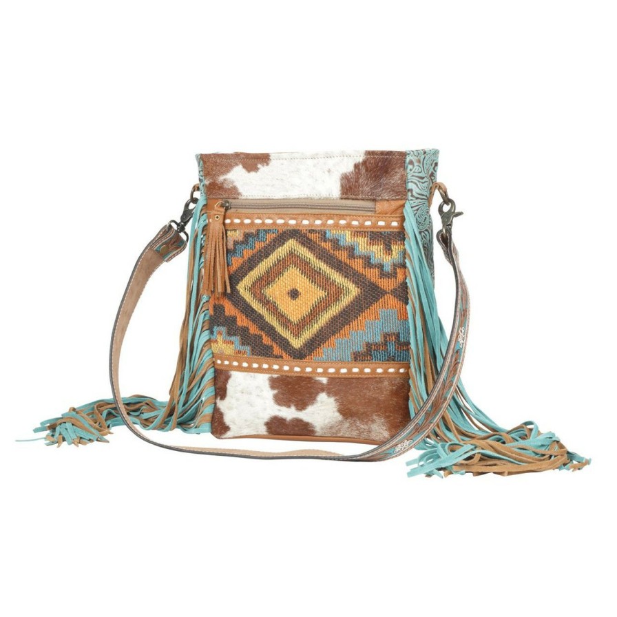 Accessories * | Promotions Myra Cowhide Fringe Bag