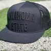 Men * | Promotion Hooey Oklahoma State Black Trucker Cap