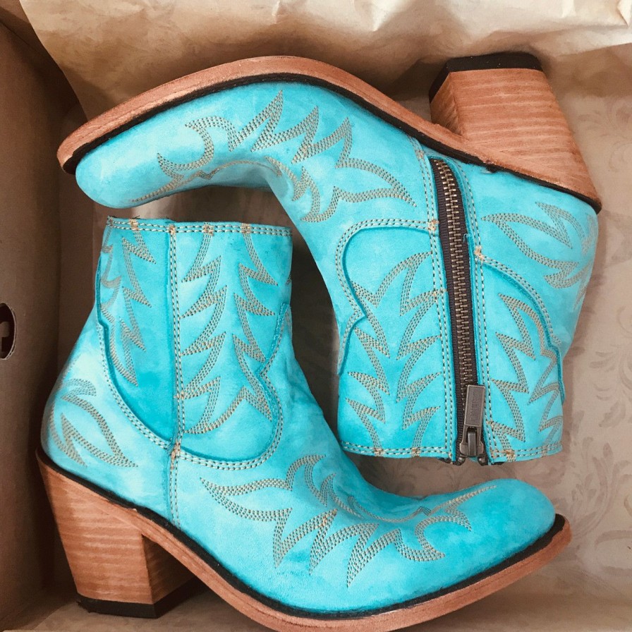 Women * | Outlet Liberty Black Katherine Turquoise Bootie