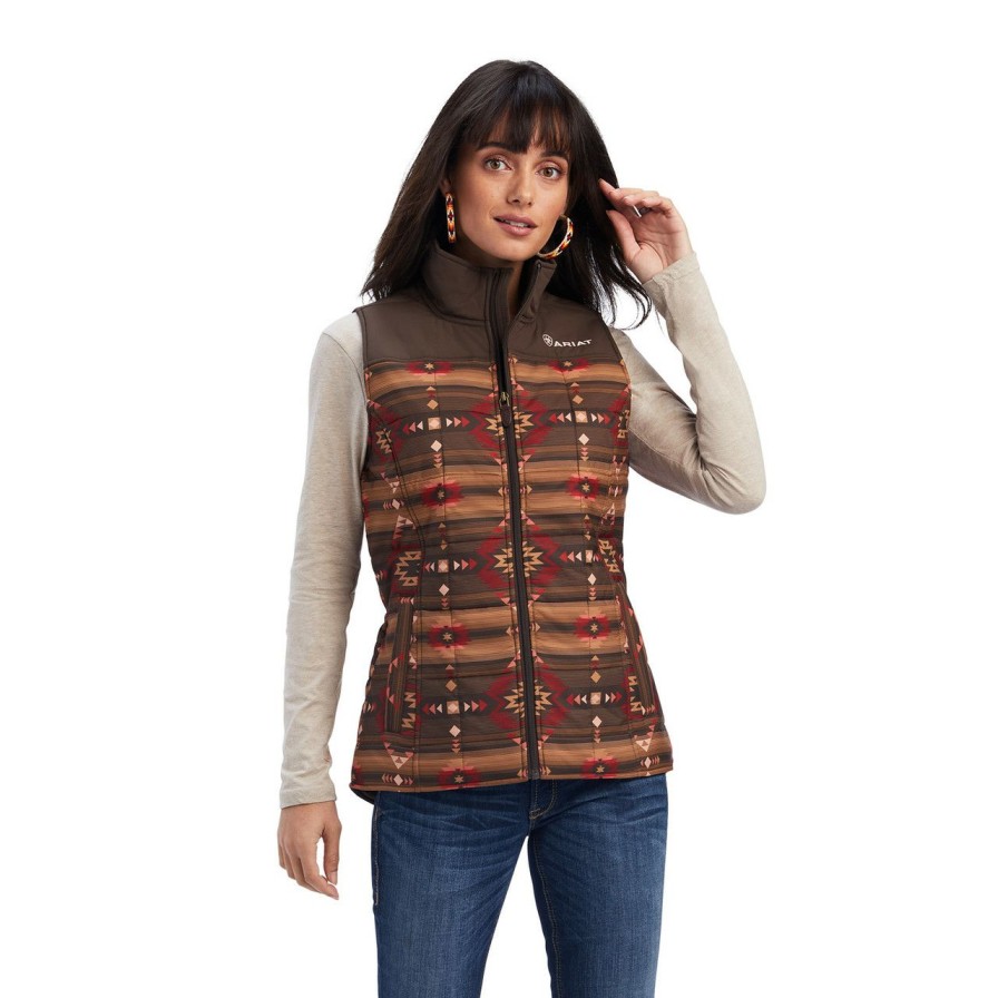 Women * | Online Discount Ariat Women'S Crius Aztec Vest