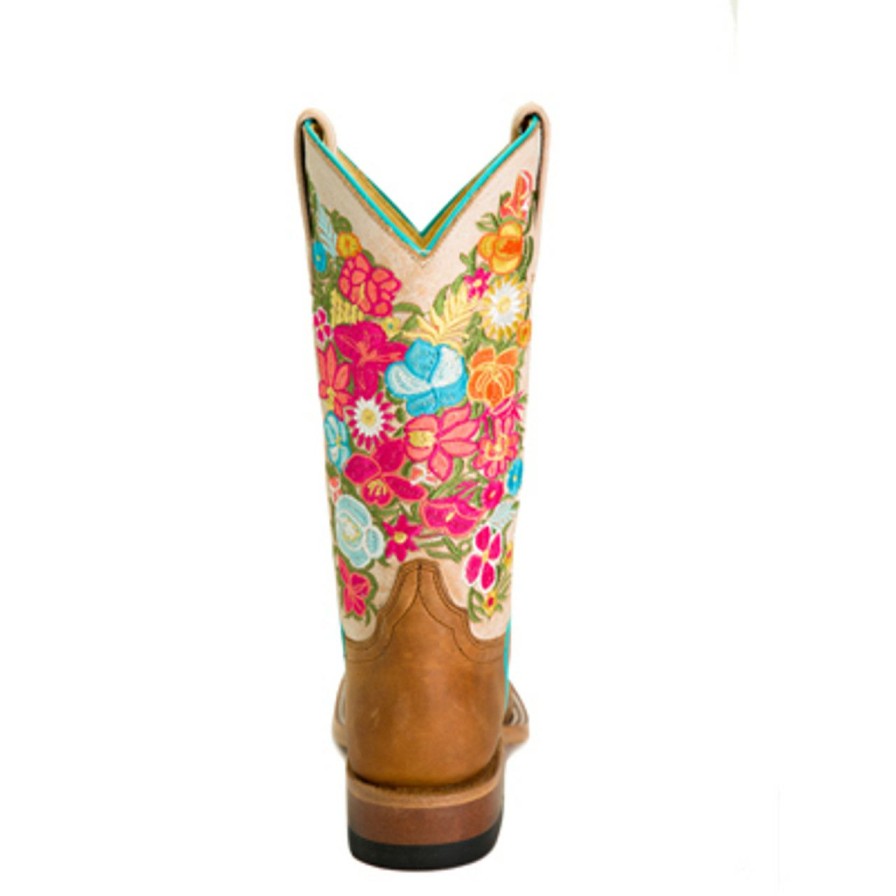 Women * | Quick Delivery Macie Bean Cognac Embroidered Top Boot