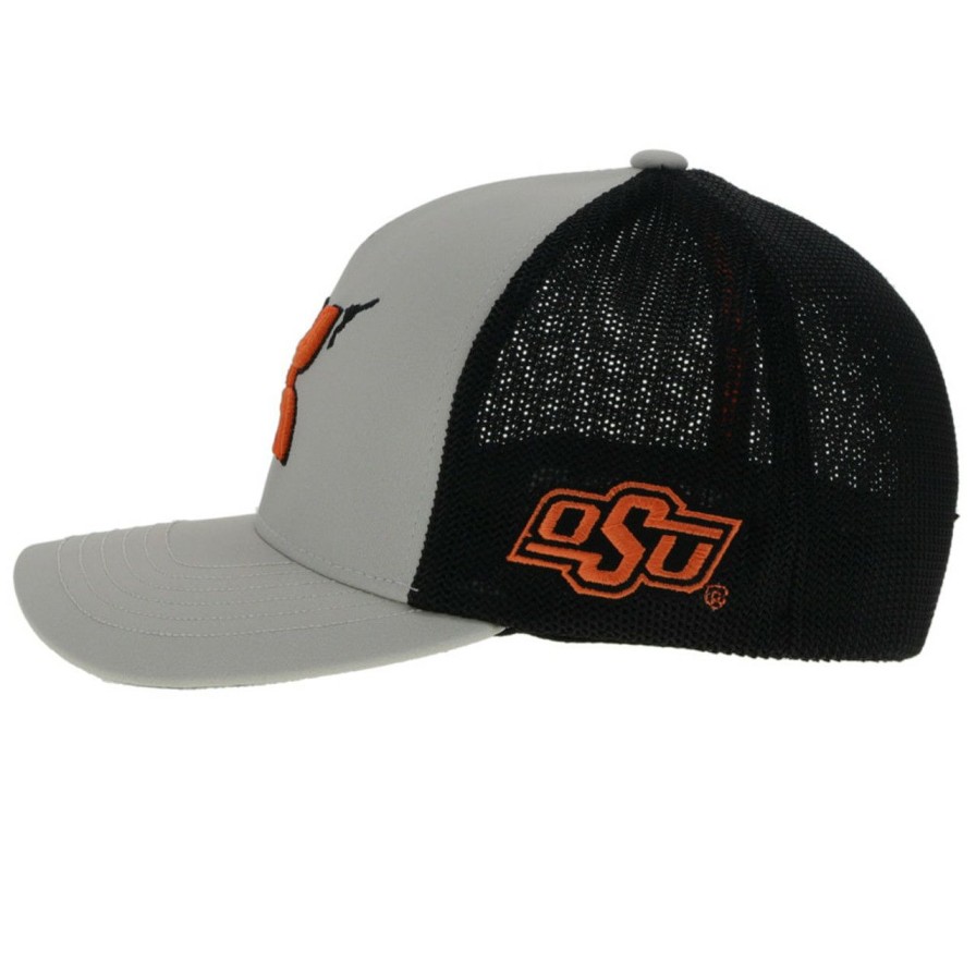 Men * | Less Expensive Hooey Osu Cowboys Gray Flexfit Cap