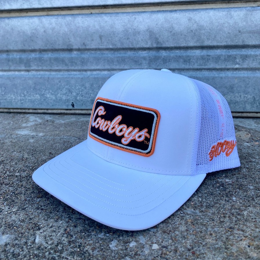 Men * | Promotions Hooey Osu Cowboys White Patch Cap