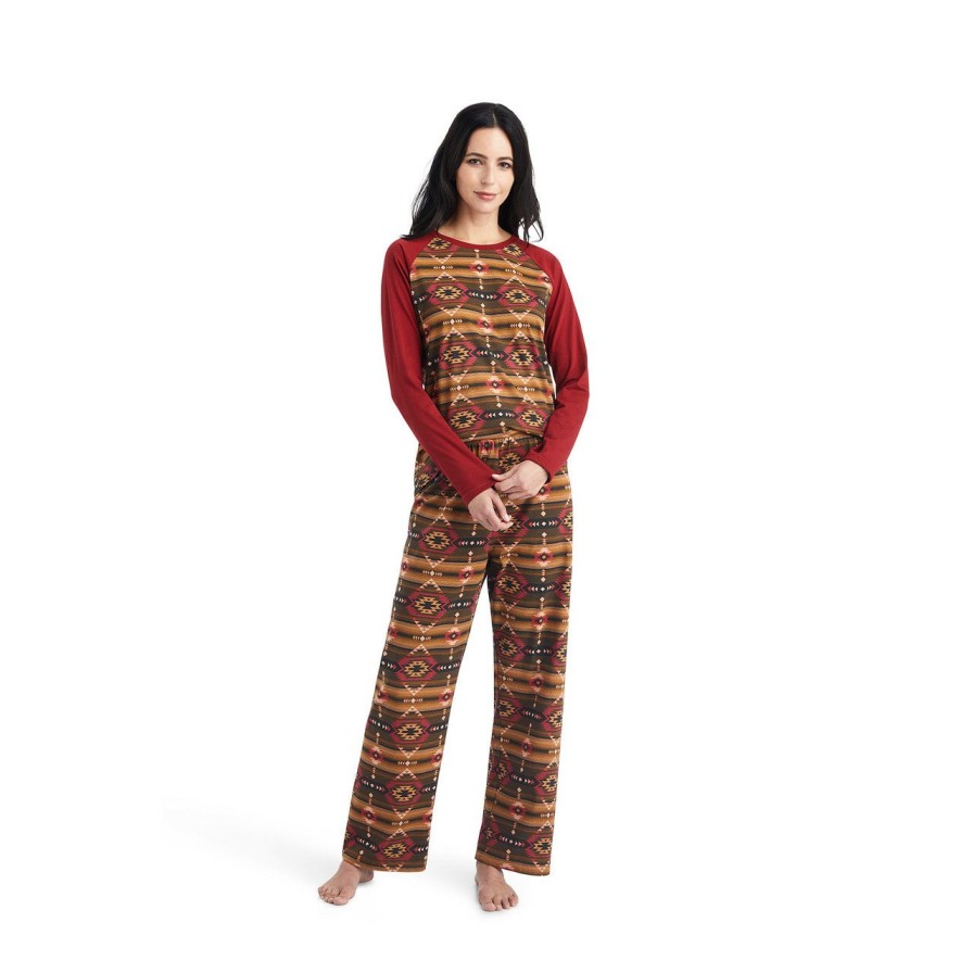 Women * | Opening Sales Ariat Southwest Pajama Set