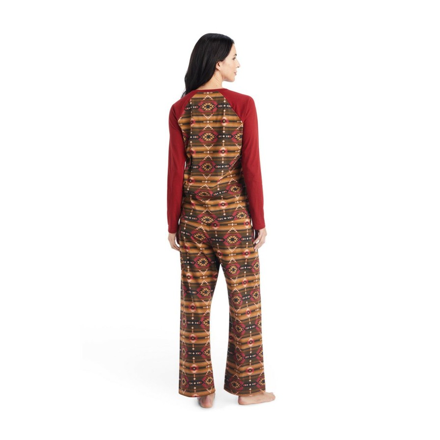 Women * | Opening Sales Ariat Southwest Pajama Set