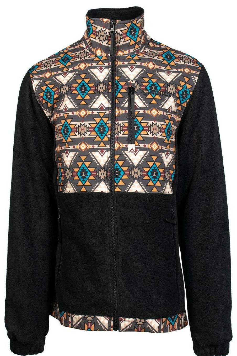 Men * | Less Expensive Hooey Men'S Aztec Fleece Jacket