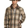 Men * | Best Sellers Powder River Outfitters Plaid Wool Bomber Jacket