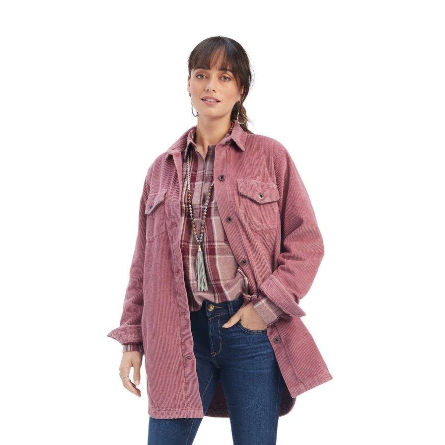 Women * | Limited Edition Ariat Women'S Corduroy Shacket