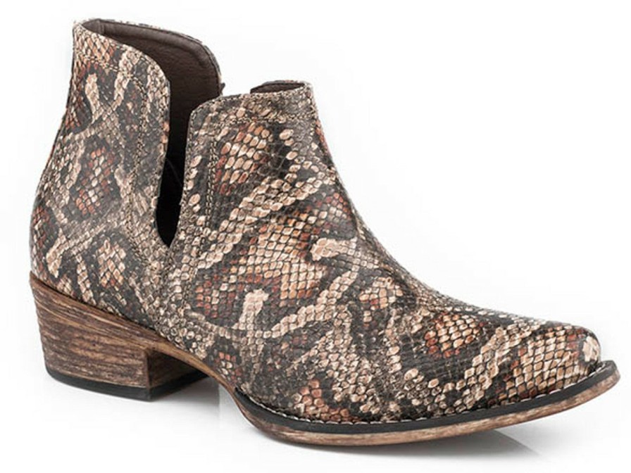 Women * | Exquisite Gifts Roper Women'S Snake Ankle Boot