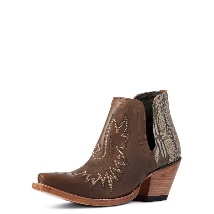 Women * | Top Sell Ariat Pendleton Dixon Bootie Weathered Chestnut