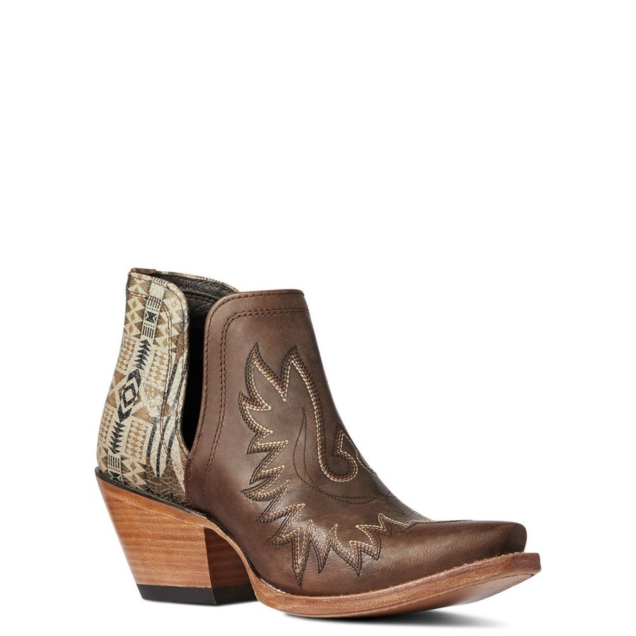 Women * | Top Sell Ariat Pendleton Dixon Bootie Weathered Chestnut