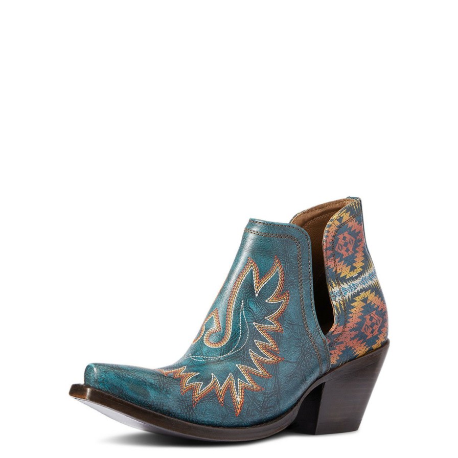 Women * | Best Sellers Ariat Pendleton Dixon Bootie Aged Turquoise