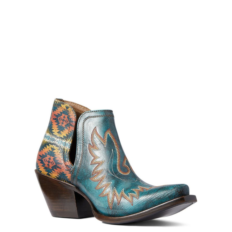 Women * | Best Sellers Ariat Pendleton Dixon Bootie Aged Turquoise