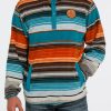 Men * | Hot Sell Cinch Men'S Teal Fleece Pullover