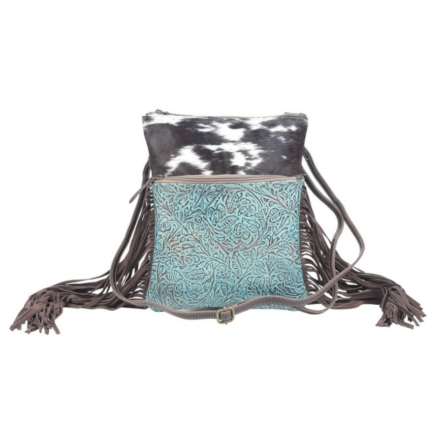 Accessories * | Gift Selection Myra Leather Cowhide Crossbody Bag