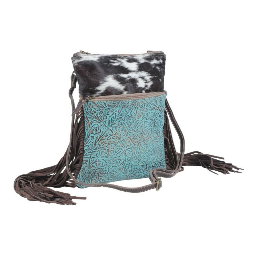 Accessories * | Gift Selection Myra Leather Cowhide Crossbody Bag