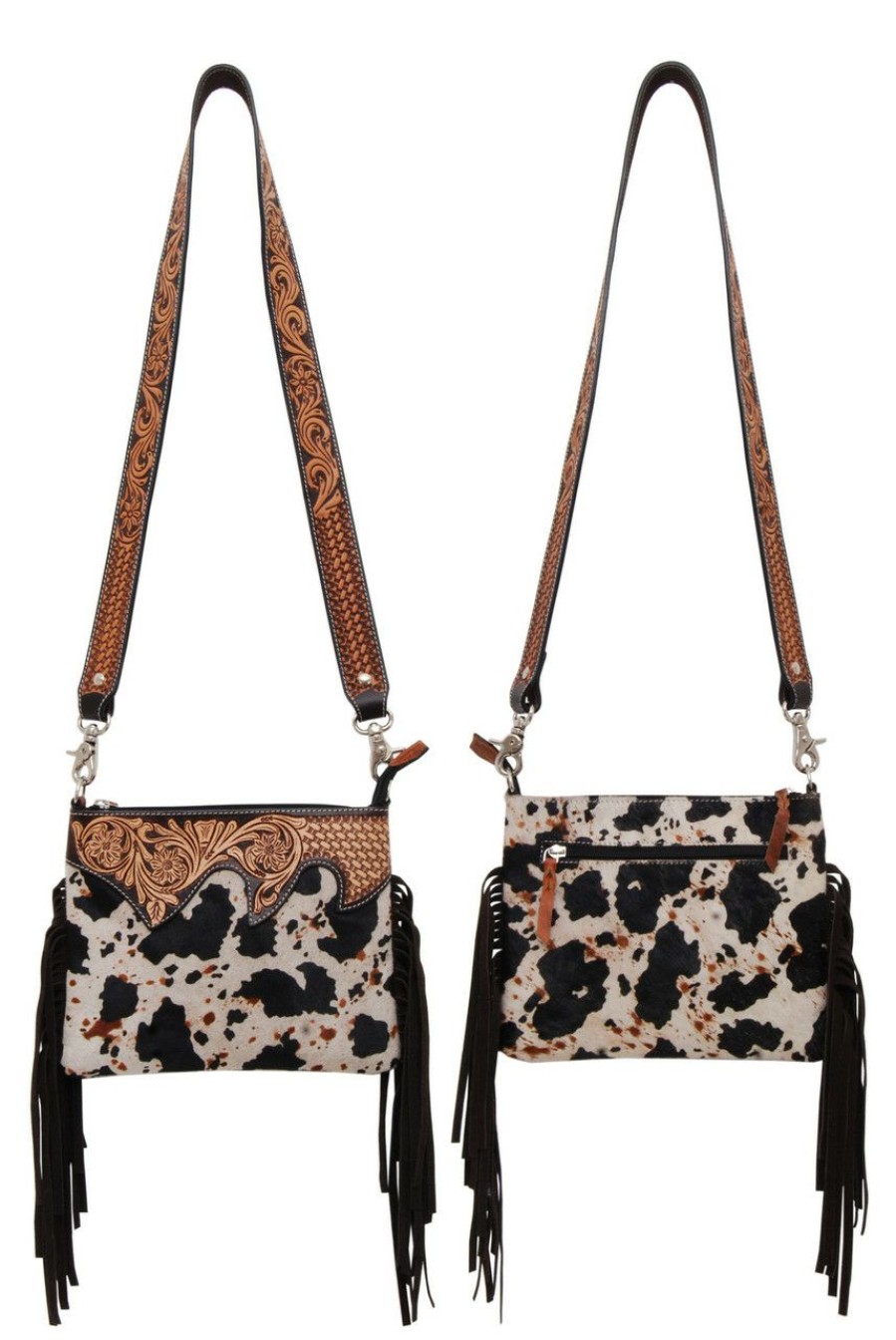 Accessories * | Exquisite Gifts Peppered Cowhide Crossbody Bag