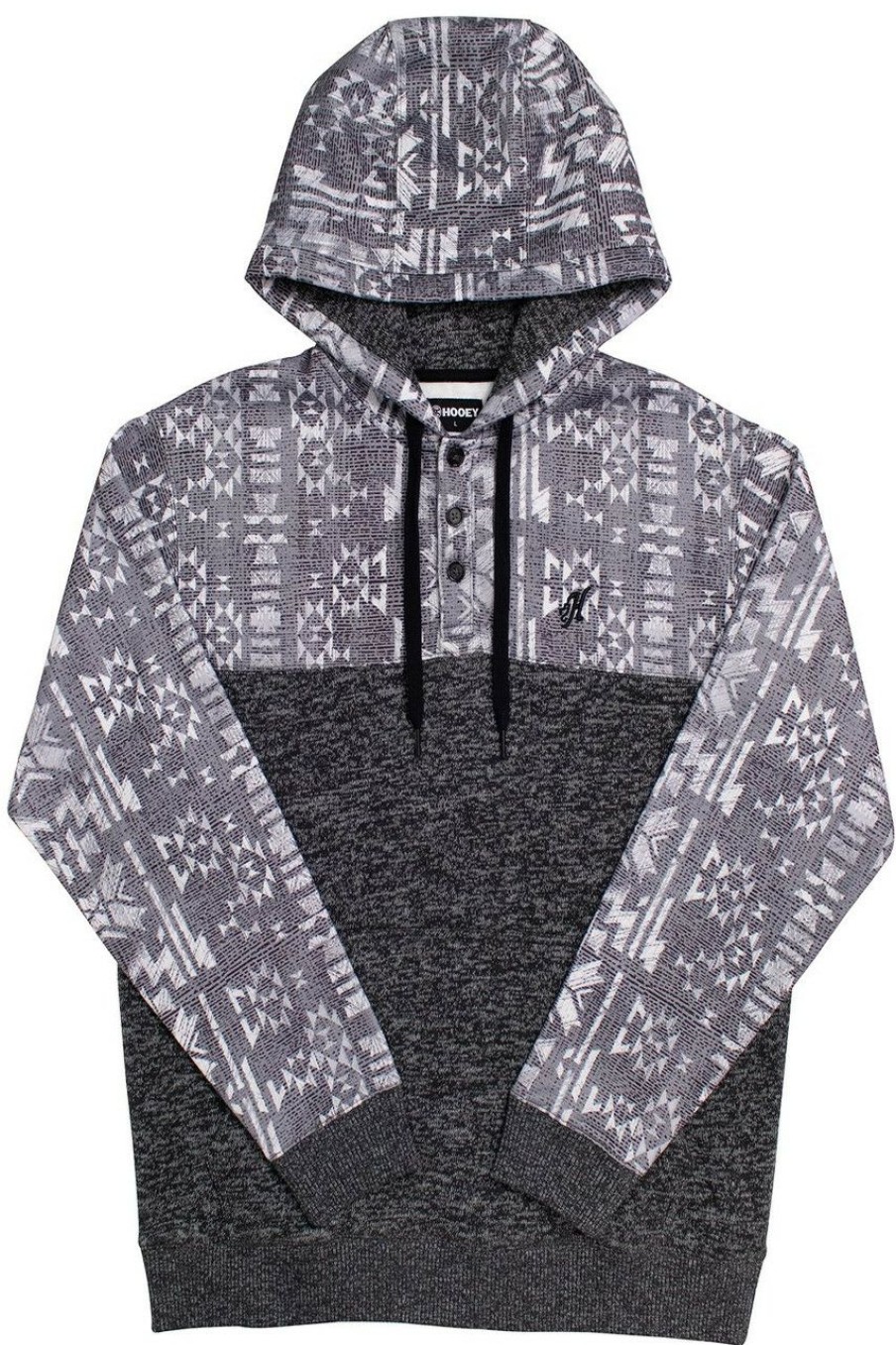 Hooey * | Opening Sales Hooey Men'S Jimmy Grey Hoodie